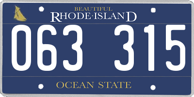 RI license plate 063315