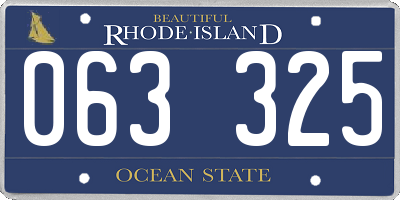 RI license plate 063325
