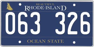 RI license plate 063326