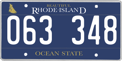 RI license plate 063348