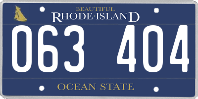 RI license plate 063404