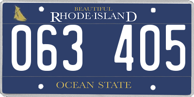 RI license plate 063405