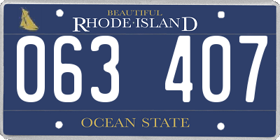RI license plate 063407