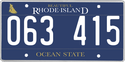 RI license plate 063415