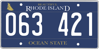 RI license plate 063421
