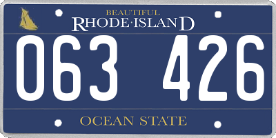 RI license plate 063426