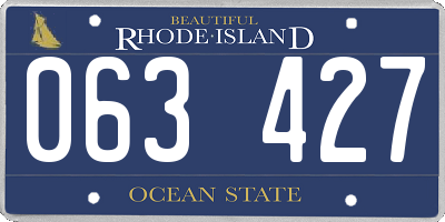 RI license plate 063427
