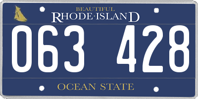 RI license plate 063428