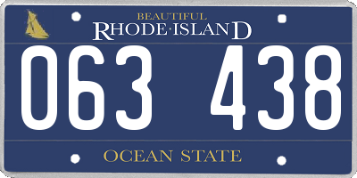RI license plate 063438