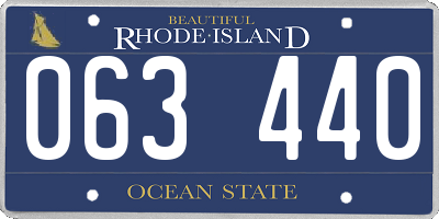 RI license plate 063440