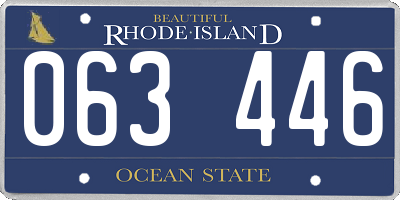 RI license plate 063446