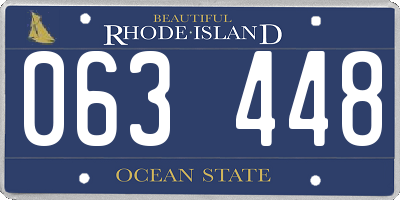 RI license plate 063448