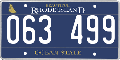 RI license plate 063499