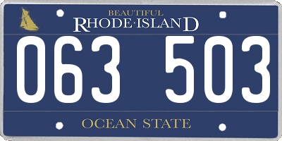 RI license plate 063503