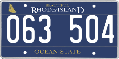 RI license plate 063504