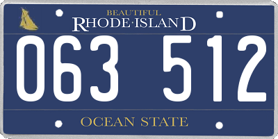 RI license plate 063512