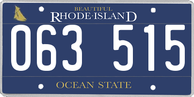 RI license plate 063515