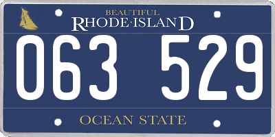 RI license plate 063529