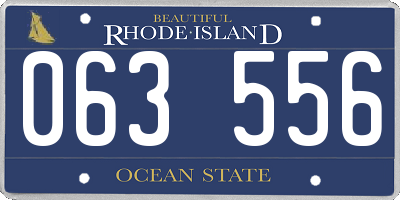 RI license plate 063556