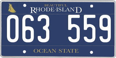 RI license plate 063559