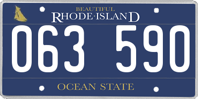 RI license plate 063590