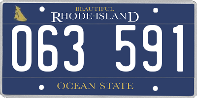 RI license plate 063591