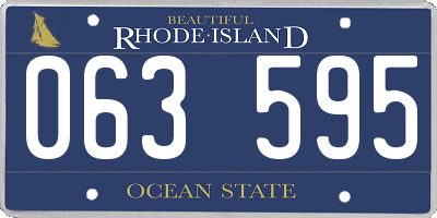 RI license plate 063595