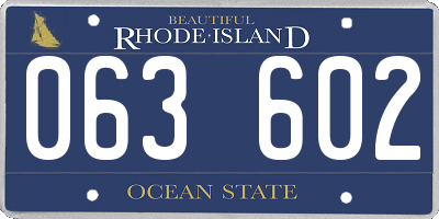 RI license plate 063602