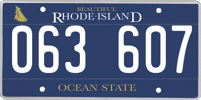 RI license plate 063607