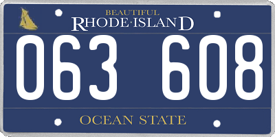RI license plate 063608
