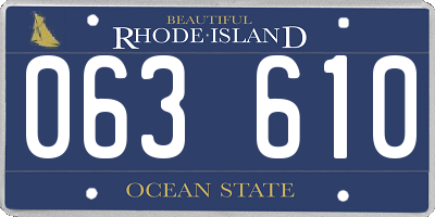 RI license plate 063610