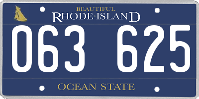 RI license plate 063625