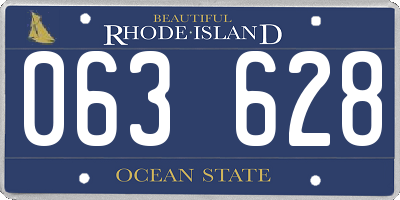 RI license plate 063628