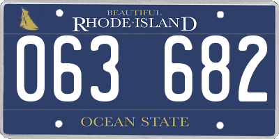 RI license plate 063682