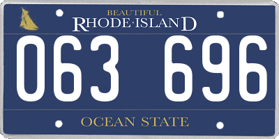 RI license plate 063696