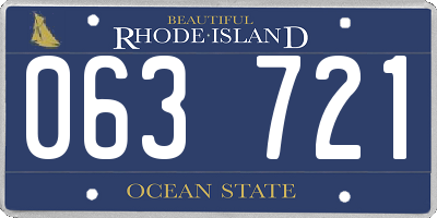 RI license plate 063721