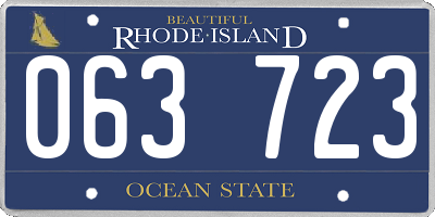RI license plate 063723