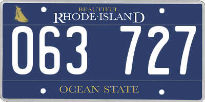 RI license plate 063727