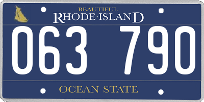 RI license plate 063790