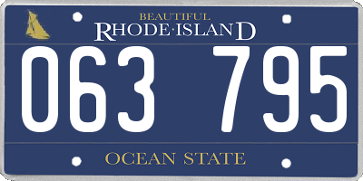 RI license plate 063795