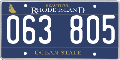 RI license plate 063805