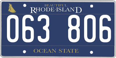 RI license plate 063806