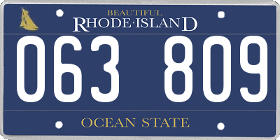 RI license plate 063809