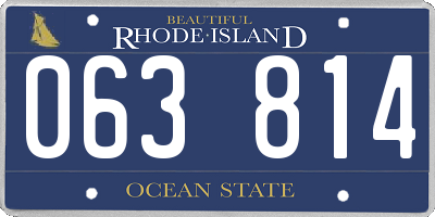 RI license plate 063814