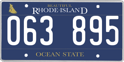 RI license plate 063895