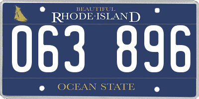 RI license plate 063896