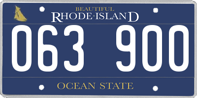 RI license plate 063900