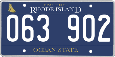 RI license plate 063902