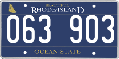 RI license plate 063903