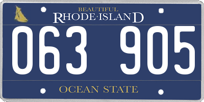 RI license plate 063905